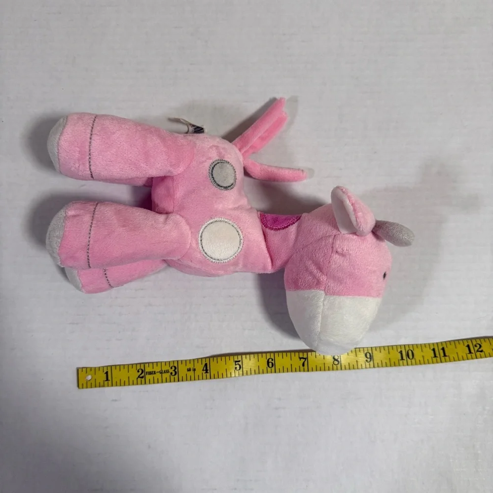 EUC Blankets & Beyond Pink Plush Giraffe Super Soft And Luxurious 10 Inch Lovie